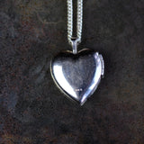 Vintage Sterling MOM Heart Photo Locket Necklace