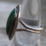 Vintage Sterling Malachite RIng 8.5