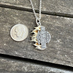 Vintage Sterling Harley Davidson Necklace