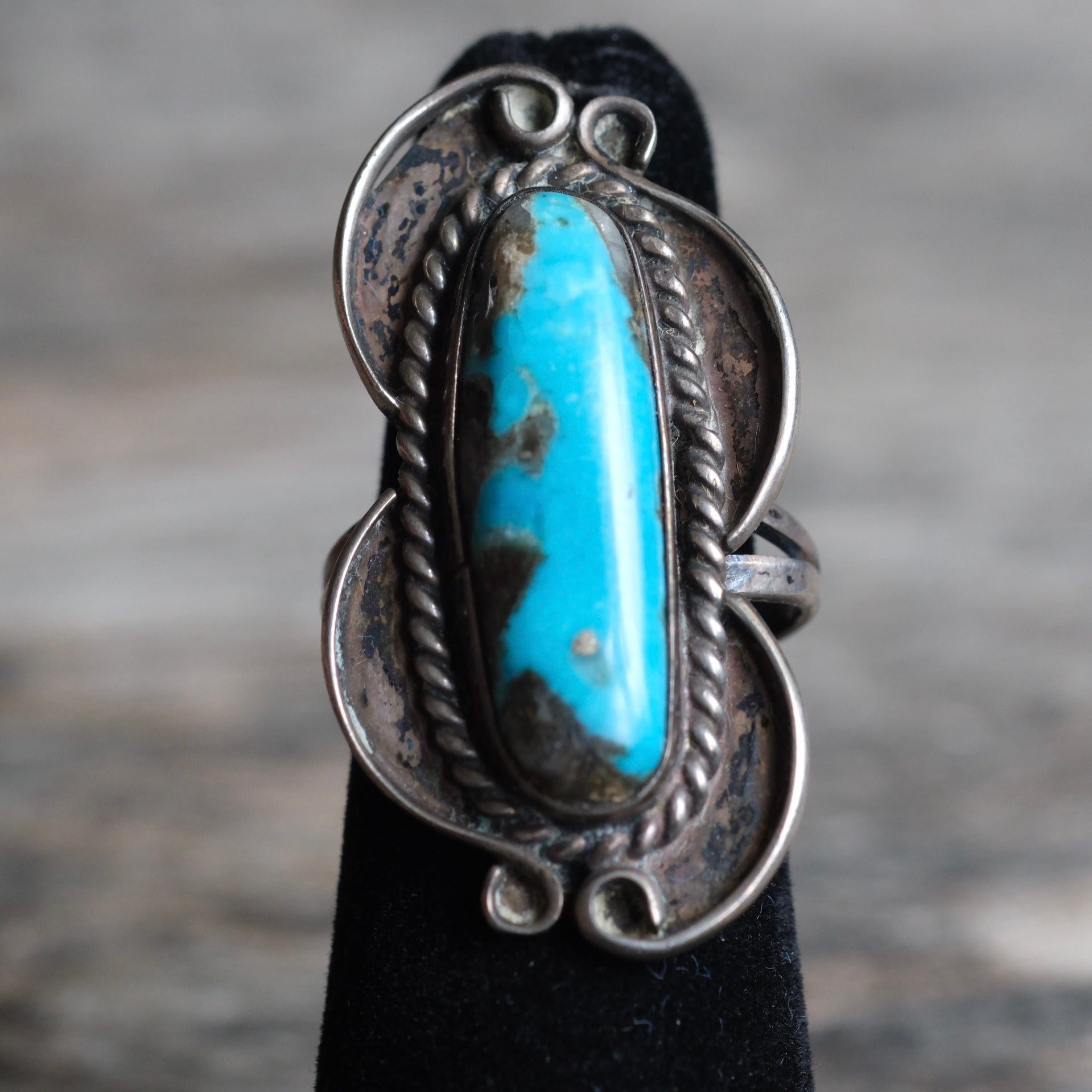 Vintage Sterling Turquoise Ring 5