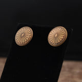 Vintage Copper Stamped Concho Earrings