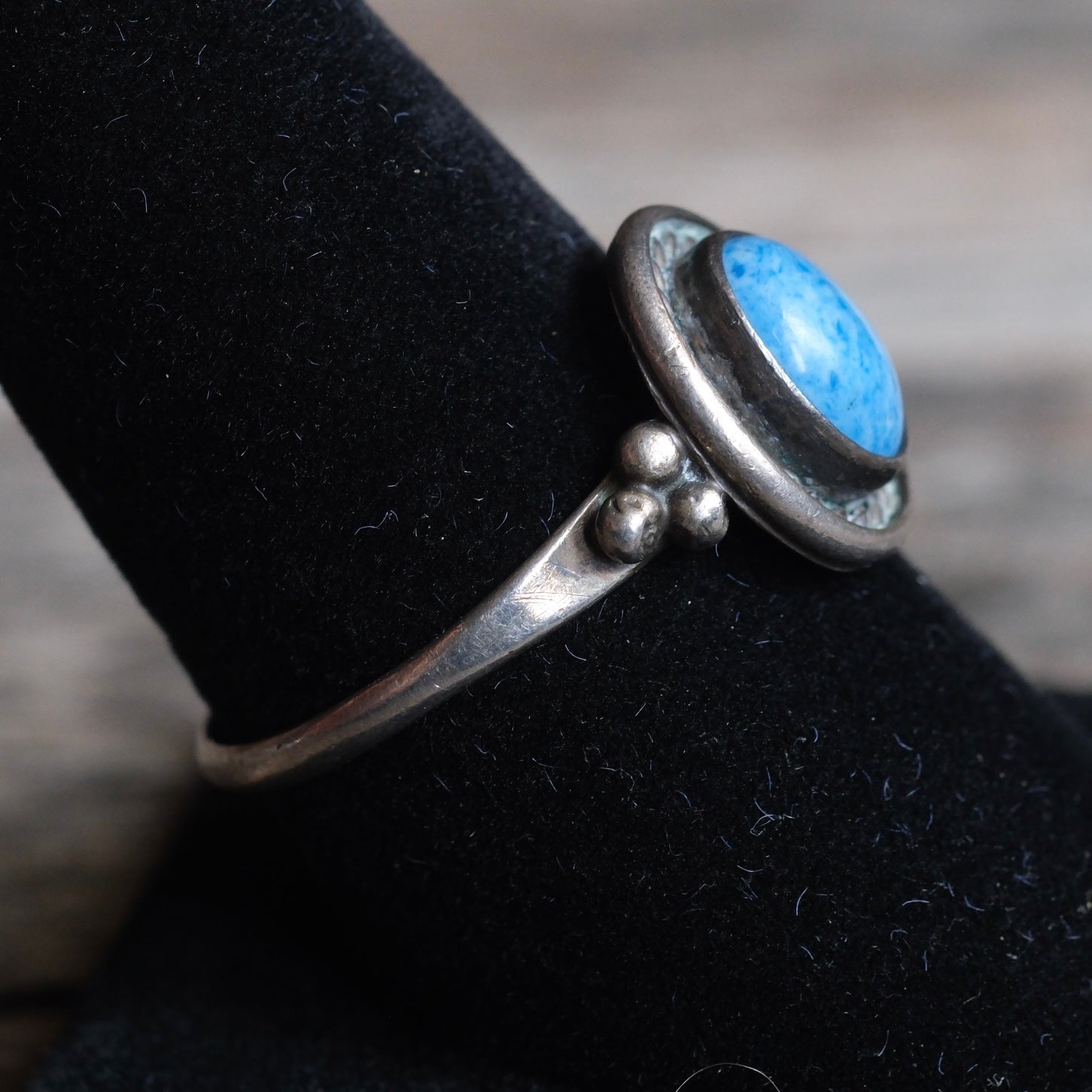 Vintage Sterling Sodalite Ring 8.75