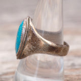 Vintage Sterling Turquoise Ring 9.5