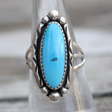 Vintage Sterling Turquoise Ring 7.5