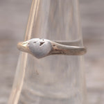 Vintage Sterling Silver Heart Band 6.75