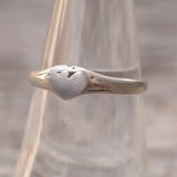 Vintage Sterling Silver Heart Band 6.75