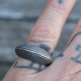 Vintage Sterling Silver Modernist Band 5.75