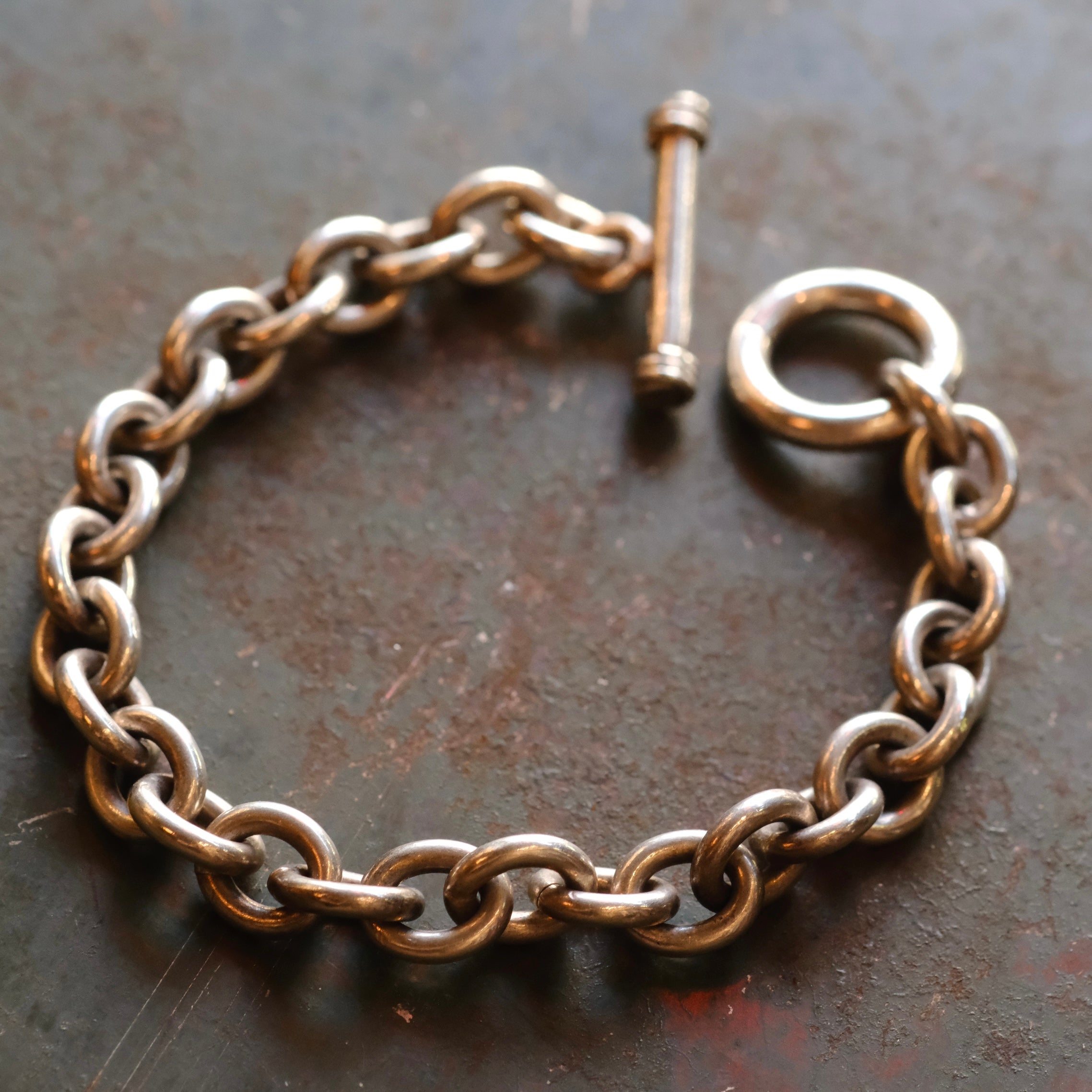 Vintage Sterling Heavy Chain Bracelet