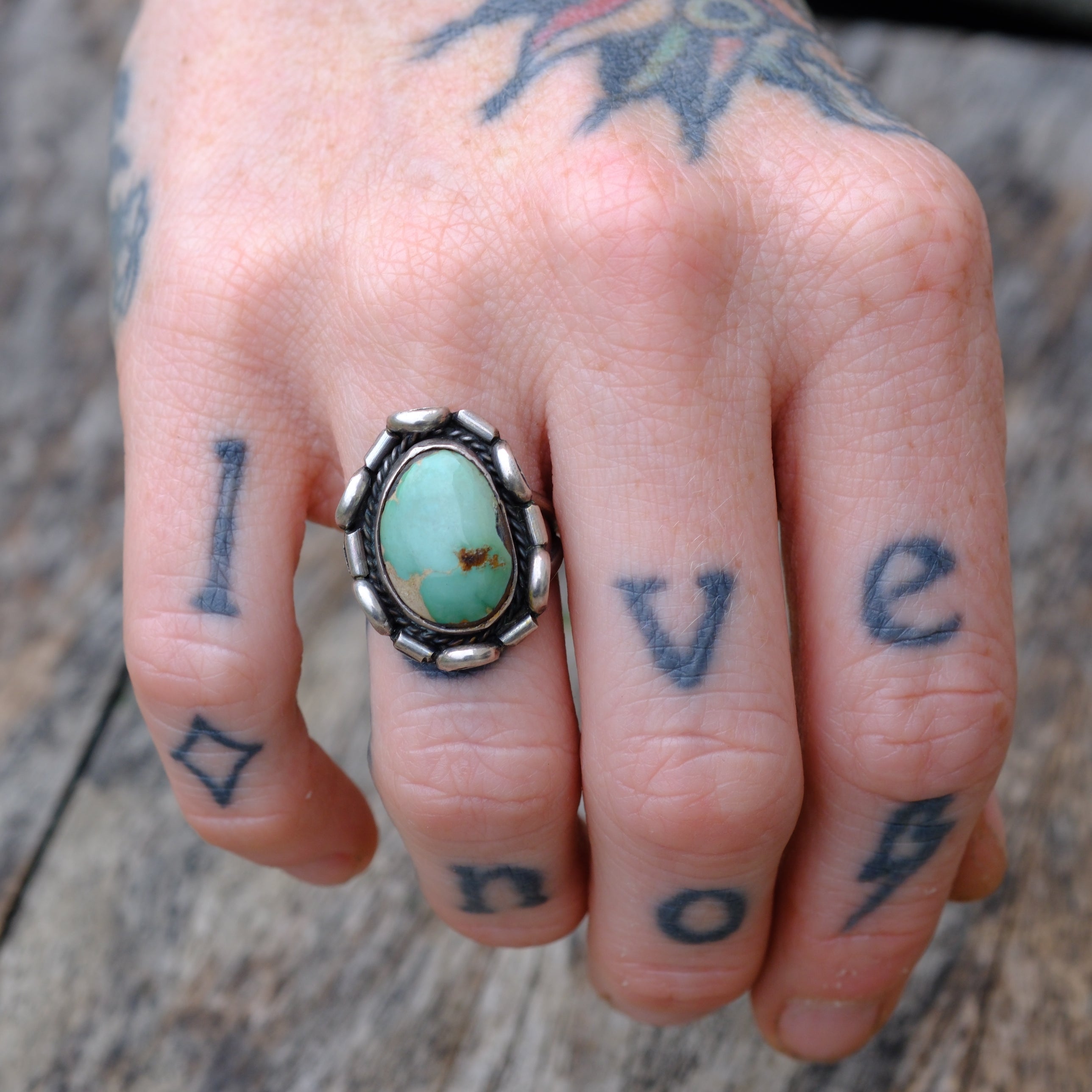 Vintage Sterling Turquoise Ring 6