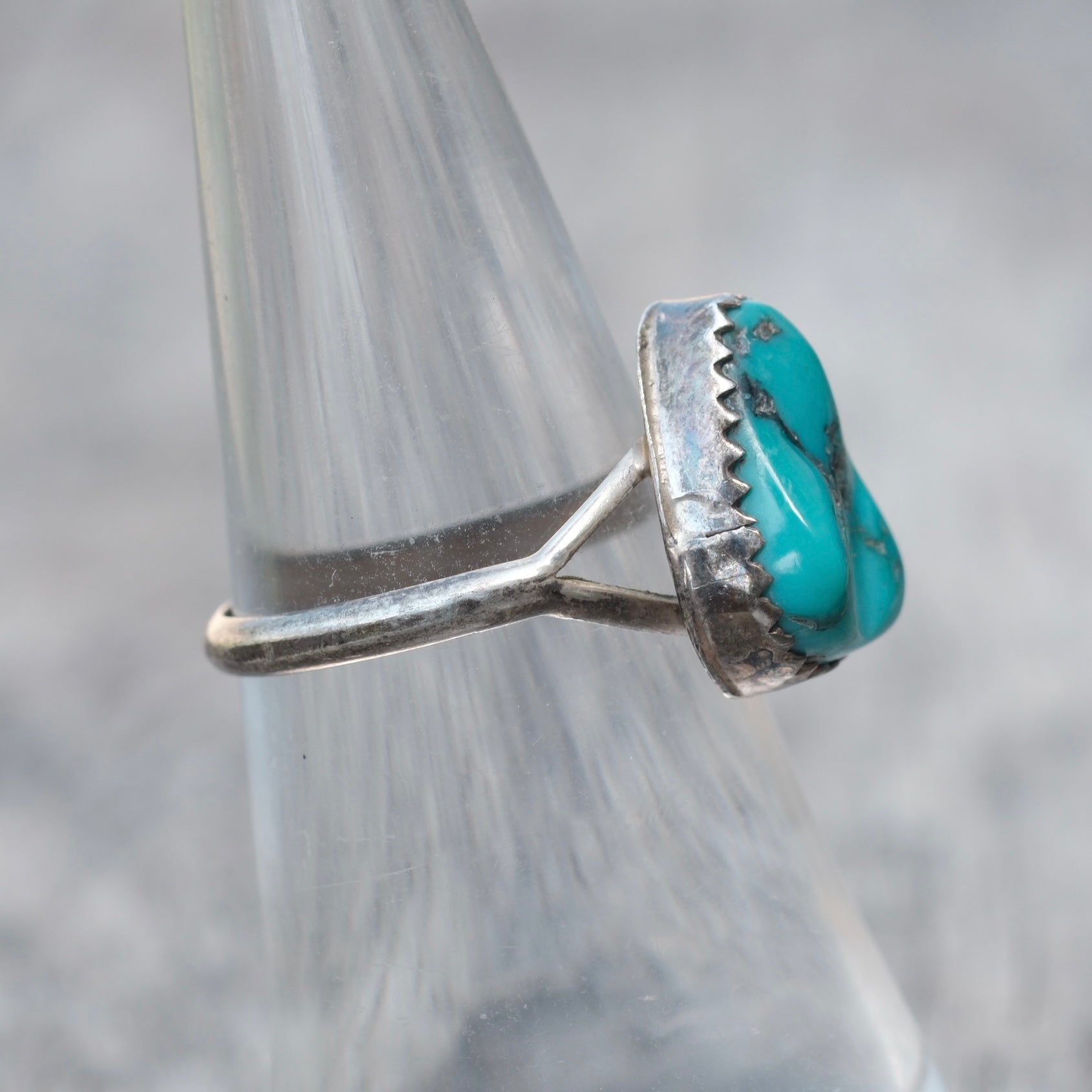 Vintage Sterling Turquoise Ring 6.25