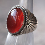 Vintage Sterling Carnelian RIng 5.75