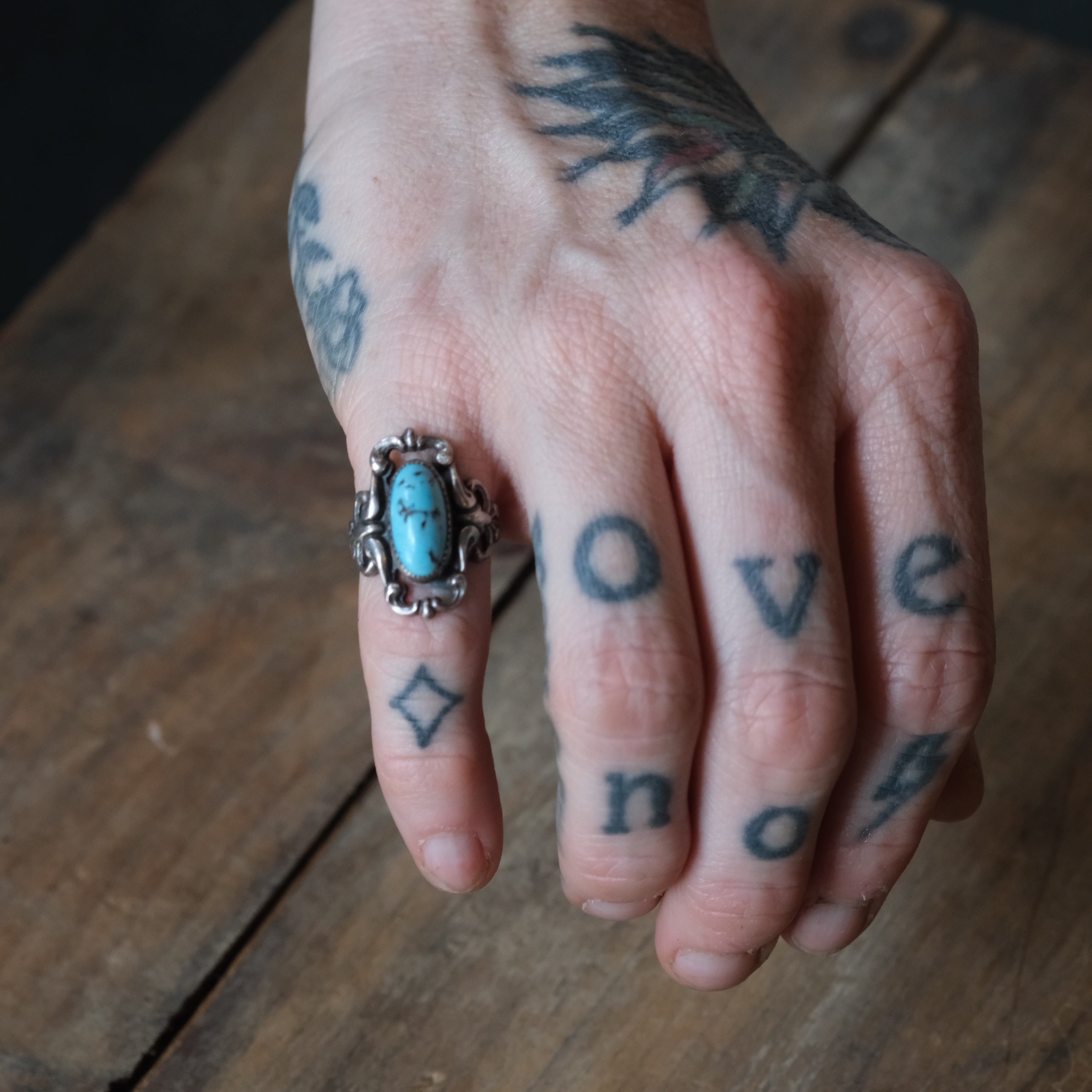 Vintage Sterling Turquoise Ring 5