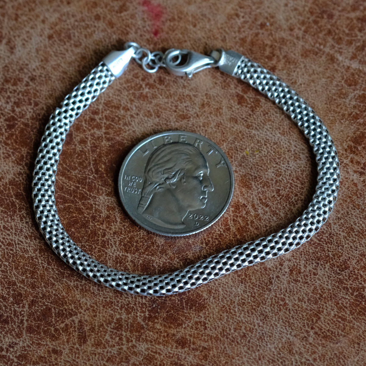Vintage Sterling Woven Chain Bracelet