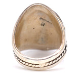 Vintage Sterling Turquoise Feather Ring 7.75