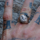 Vintage Sterling Egyptian Signet Ring 8.75