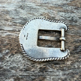 Vintage Sterling and 10K Gold Ladies Belt Buckle