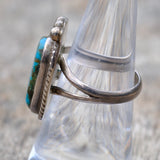Vintage Sterling Turquoise Ring 6.75