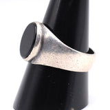 Vintage Sterling Onyx Signet Ring 9