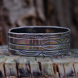 Vintage Sterling Stamped Cuff Bracelet