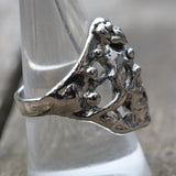Vintage White Bronze Biker Ring 9