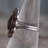 Vintage Sterling Turquoise Dotted Ring 6