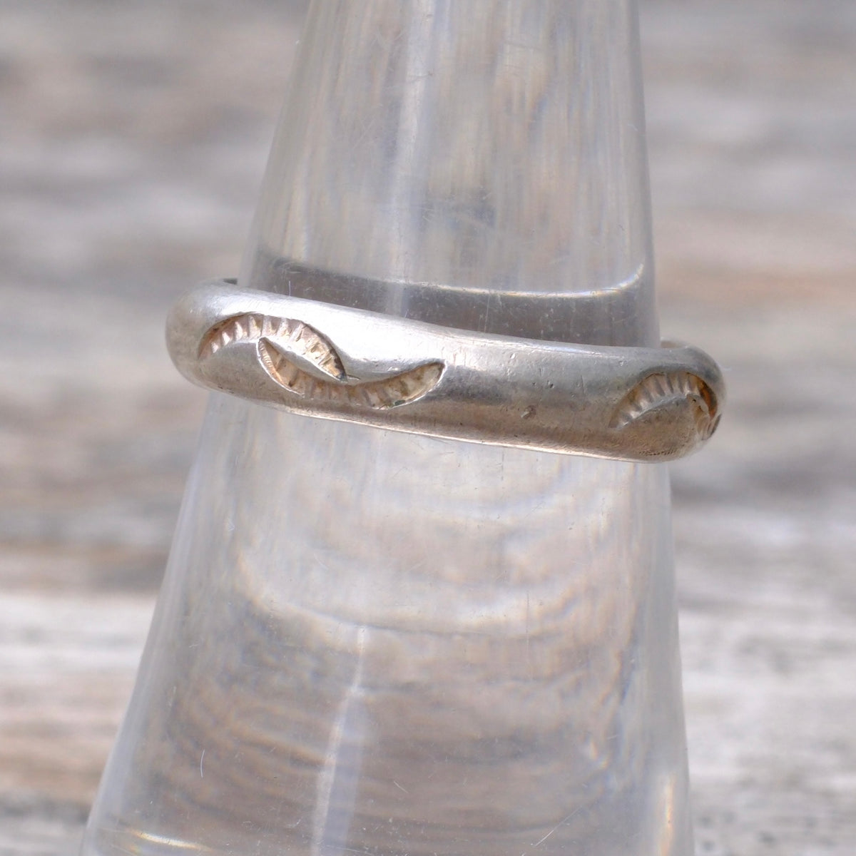 Vintage Sterling Stamped Band Ring 7