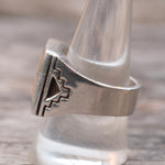 Vintage Sterling Tigers Eye and Onyx Inlay Ring 10