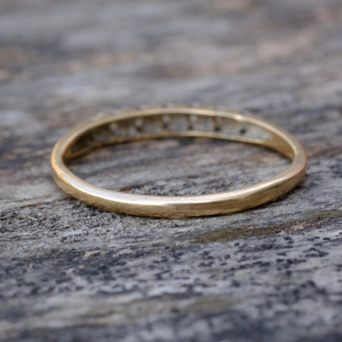 Vintage 14k Gold Natural Diamond Ring 5.75