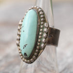 Vintage Sterling Turquoise Ring 6.5
