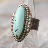 Vintage Sterling Turquoise Ring 6.5