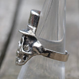 Vintage White Bronze Biker Ring 9