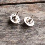 Vintage Sterling Malachite Stud Earrings