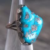 Vintage Sterling Chunky Turquoise Ring 4
