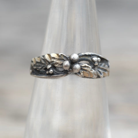 Vintage Sterling Floral Band 4