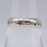 Vintage Sterling Silver Stamped Band 8