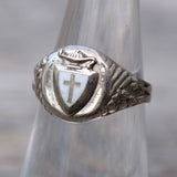 Vintage Sterling Silver Cross Adjustable Ring 5.5