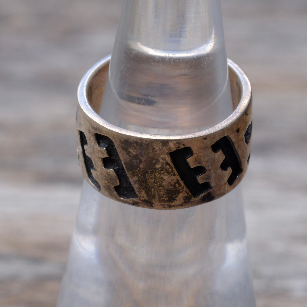 Vintage Sterling Stamped Band Ring 4.5