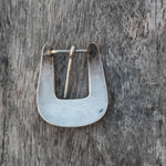 Vintage Ladies Sterling Silver Western Engraved Belt Buckle .75"