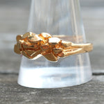 Vintage Gold Plated Nugget Ring 12.75
