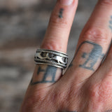 Vintage Sterling Dolphin Spinner Ring 5.25