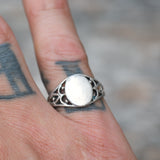 Vintage Sterling Silver Signet Ring 7.75