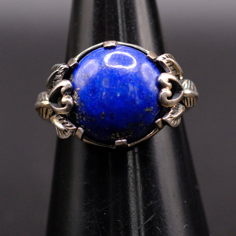 Vintage Sterling Lapis Ring 6.25