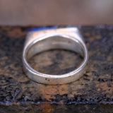 Vintage Sterling Multi Stone Inlay Band 4.5