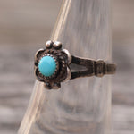Vintage Sterling Turquoise Ring 6.75