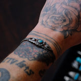 Vintage Sterling Turquoise Cuff Bracelet 5.75"