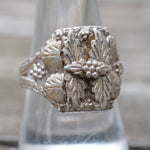 Vintage Sterling Silver Leaf Ring 9