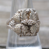 Vintage Sterling Silver Leaf Ring 9