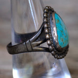 Vintage Sterling Turquoise Ring 7.5