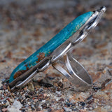 Huge Vintage Sterling Turquoise Ring 9