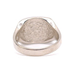 Vintage White Bronze Playboy Signet Ring 9.25